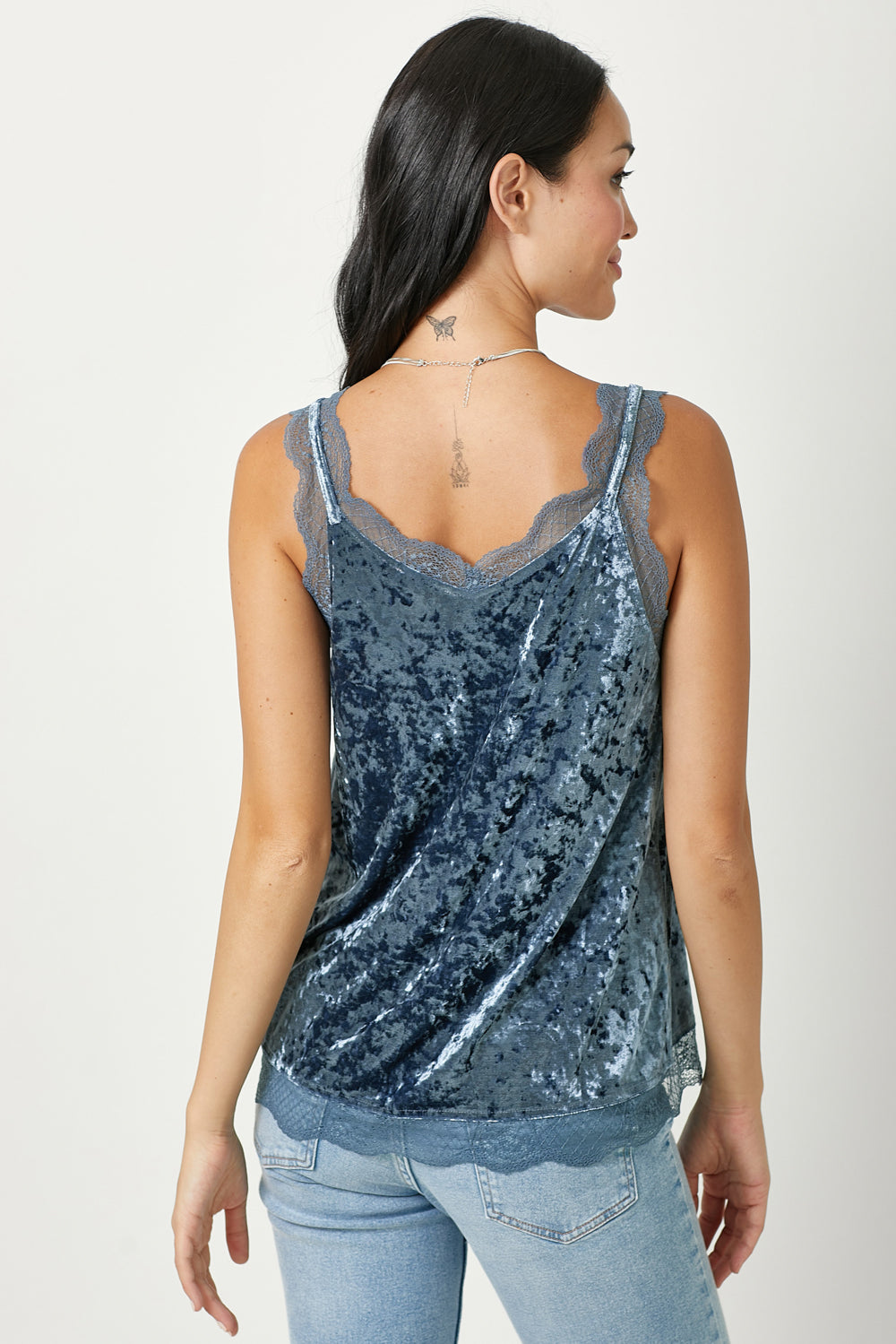 Blusa Azul Terciopelo